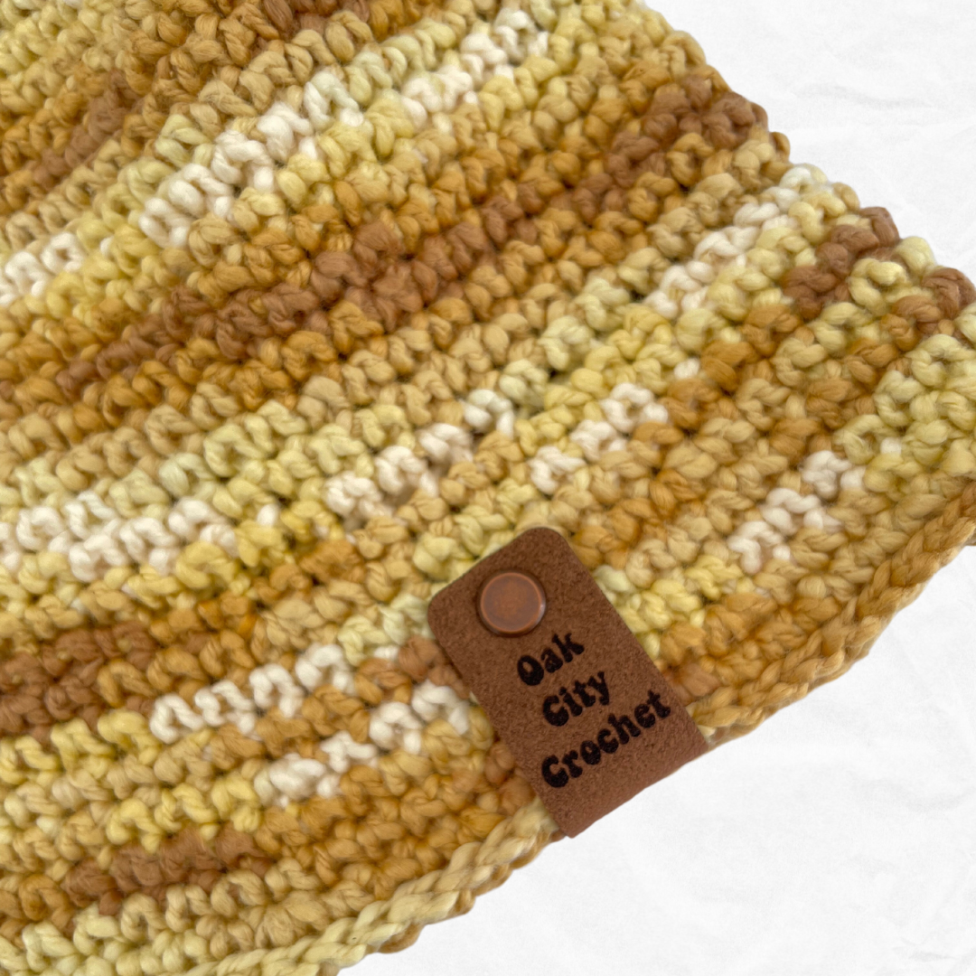 Shakedown Swirl Crochet Bucket Hat in Yellow