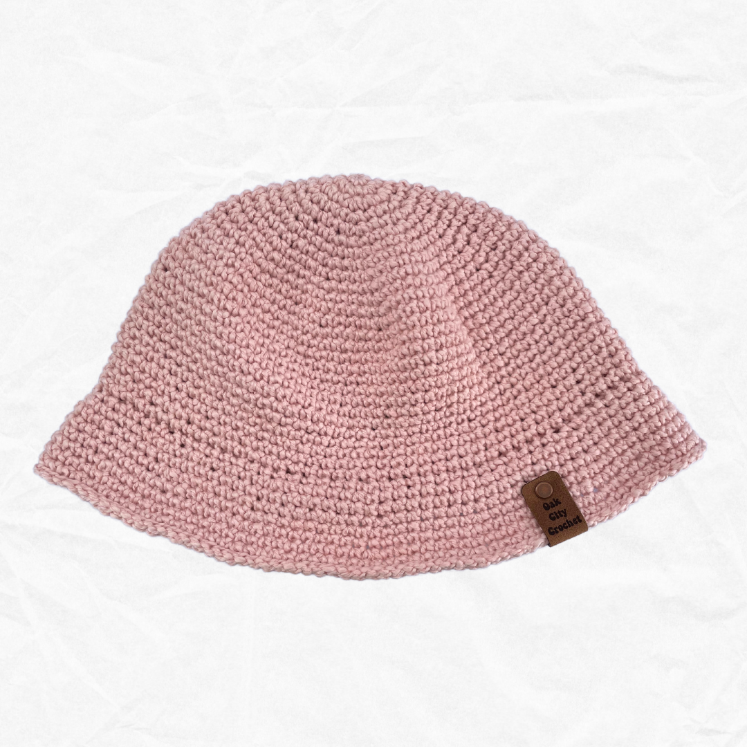 Millennial Pink Crochet Bucket Hat