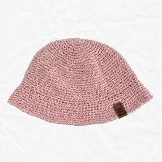 Millennial Pink Crochet Bucket Hat