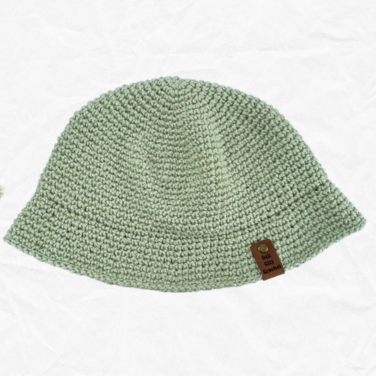Mint Green Crochet Bucket Hat